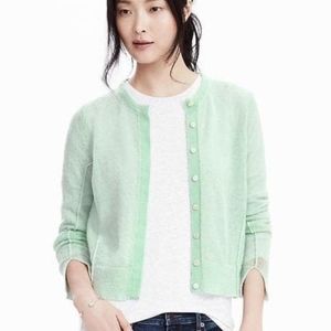 Banana Republic Mohair Aqua Cardigan